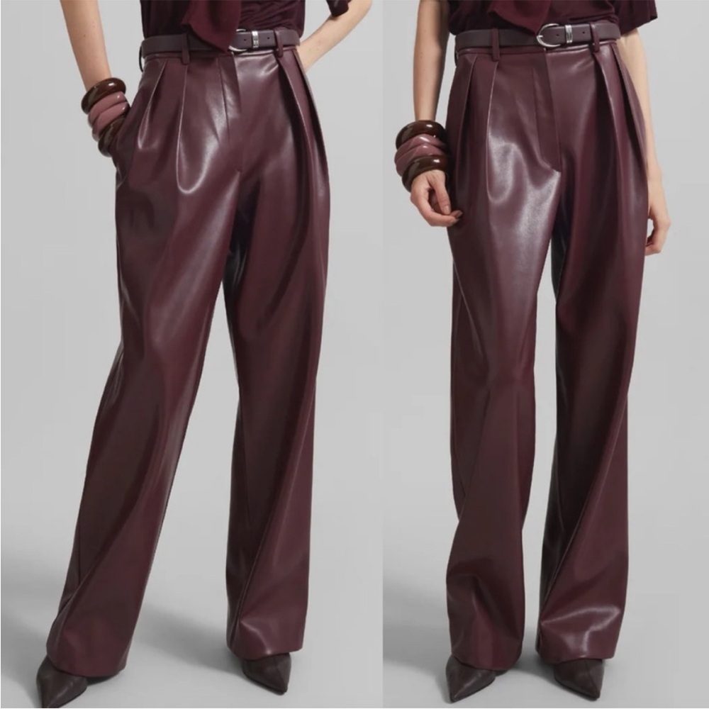The Frankie Shop Deep Burgundy Flare Pants